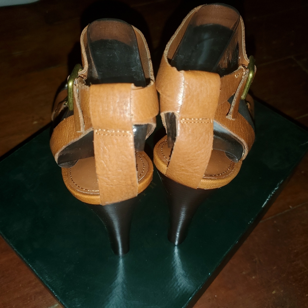 Women Size 9 RALPH LAUREN  open toe 3 5 inch high - Picture 2 of 6